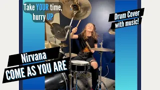 Nirvana - Come As You Are (Drum Cover / Drummer Cam) Done Live by Teen Drummer Lauren Young