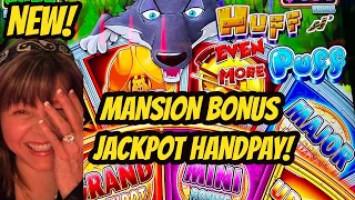 JACKPOT! MY FIRST MANSION BONUS ON HUFF N EVEN MORE PUFF!