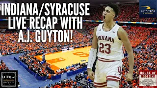 INSTANT REACTION from AJ GUYTON after Indiana loses to Syracuse at the buzzer