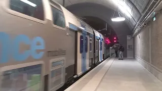 Arrivée d'une UM de RER NG à Porte Maillot, le jour du prolongement du RER E.