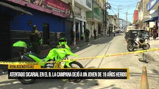 Atentado sicarial en el b. La campana dejó a un joven de 19 años herido