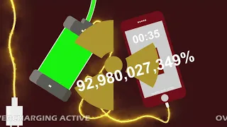 !! 274877906944% !! OVERCHARGING Phone Battery | GLITCHY END + EXPLOSION