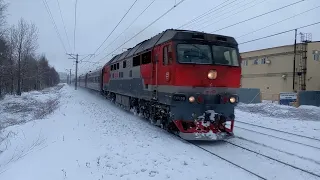 ТЭП70-0240 с пассажирским поездом № 350В Костомукша - Санкт-Петербург