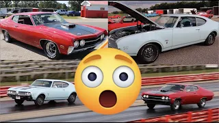 1970 Ford Torino Super Cobra Jet vs 1969 Oldsmobile Cutlass W31 | STOCK DRAG RACE