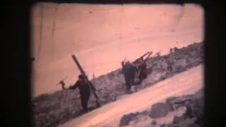 Passo dello Stelvio, hotel Livrio anno 1959, sciare negli Anni Cinquanta, filmino normal 8