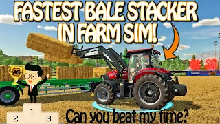 The Fastest Bale Stacker in Farm Sim (Unofficially) - NEW ESPORTS MODE - FS22