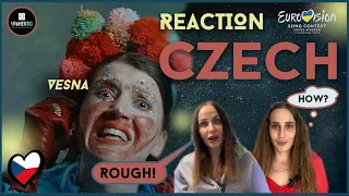 EURUVISION 2023 Vesna - My Sister's Crown | Czechia РЕАГИРУЕМ НА Чехию (Subtitles in English, Český)