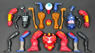 Merakit Mainan Captain America vs Venom Miles Morales vs Hulk Buster vs Siren head Toys Avengers