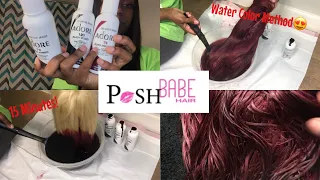 WATER COLOR METHOD| From 613 To Burgundy😍| Ft. Posh Babe Hair