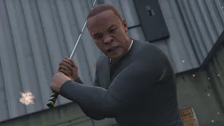 Dr Dre beats up Johnny with a golf club in snow