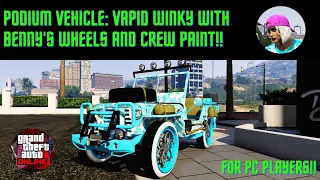 *PATCHED* GTA Online Glitch Merge Vapid Winky Podium Vehicle Benny's Wheels, Mods & Crew Colors!! PC