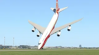 Giant Boeing 747 VERTICAL Landing Attempt | X-Plane 11