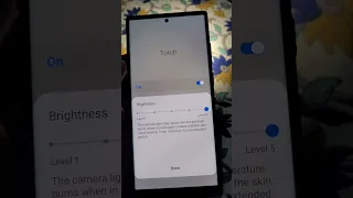 Increase/decrease the brightness of the flashlight in Samsung Galaxy S23 Ultra #shorts