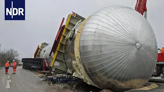 Gas-Tank im Graben - Schwertransport mit Hindernissen | Die Nordreportage | NDR