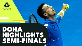 Khachanov vs Bautista Agut THRILLER; Rinderknech vs Basilashvili | Doha 2022 Semi-Final Highlights