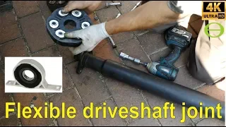 How to change the flexible drivehsaft joint (guibo) and centre support bearing on a BMW