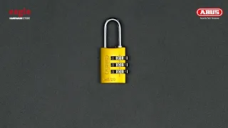 [107] ABUS 145/20 20mm Aluminium Combination Padlock with resettable code - Yellow (EAGLE)