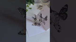 Butterfly pop up card DIY 😩🦋 #shorts