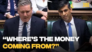 Keir Starmer takes the piss out of Rishi Sunak for "fantasy" tax plans at PMQs