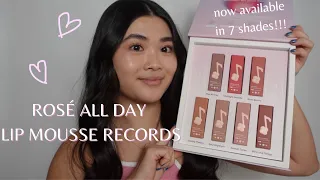 NEW! Rosé All Day Lip Mousse Records🥳full swatches + review | Cinthia Sanusi