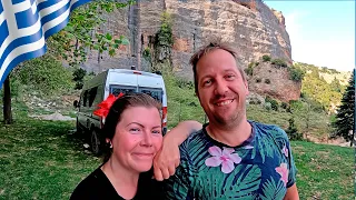 Leaving Peloponnesos // Impressive rock churches // Vanlife Greece