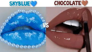 Sky blue 💙 vs Chocolate color 🤎 | nails💅/ dress👗/ heels👠/ car🚘 [Pick your favourite one] 😍| T OR T