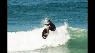 Hydrofoiling the same wave for 4 minutes straight! He Couldn't Walk After This Ride!