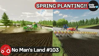 Sowing Sorghum & Planting Corn, Supermarket Build - No Man's Land #103 FS22 Timelapse