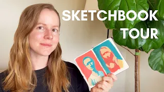 Sketchbook tour - drawing from life and planning painting compositions