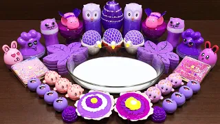 Purple Slime | Mixing Makeup and Beads into Glossy Slime | Satisfying Videos #327