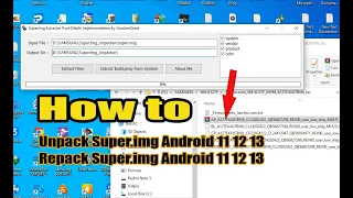 Unpack Repack Super.img full Video | Extract and Compress Super.img Android 11 12 13