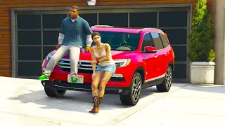 Franklin And His Girlfriend Going To Meet Michael And Amanda In GTA 5