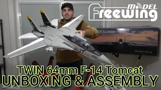 Freewing F-14 Tomcat Twin 64mm EDF Unboxing & Assembly *NEW*