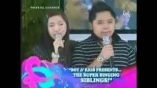 Charice - 2 duets with her brother Carl - at Boy&Kris