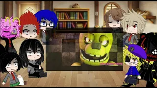 MHA(Izuku-Afton au) react to I'm the Purple Guy and a meme (au discontinued)