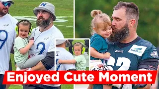 Jason Kelce Enjoyed Sweet Moment With Daughter Wyatt On The Sidelines Of Pro Bowl