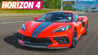 Forza Horizon 4 | 2020 Chevrolet Corvette Stingray C8! | 0-60 mph, 1/4 Mile, Top Speed & Gameplay!