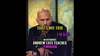 Andrew Tate teaches feminism to the female host