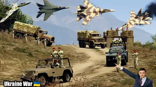 Ukrainian War | Ukrainian Helicopters and Anti-tanks destroyed by Russian Military Convoy | GTA 5