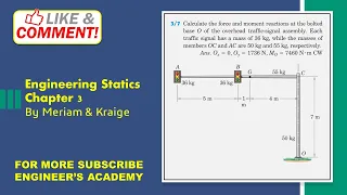 Engineering Statics | P3/7 | Equilibrium in Two Dimension | Chapter 3 | 6th Edition