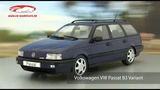 ck-modelcars-video: Volkswagen VW Passat B3 Variant Baujahr 1988 blau KK Scale