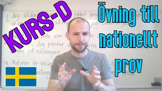 Kurs-D, övning (nationellt prov) SFI