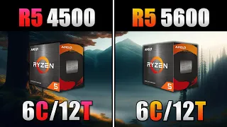 Ryzen 5 4500 Vs. Ryzen 5 5600 | Teste em 12 jogos | 1080p Ultra | Benchmark