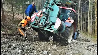 Lkt 81🌲Ťahá Lesnu lanovku LARIX 3T Blatistá lesna cesta