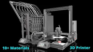 PitStop 3 multi-material 3D printer in-depth design. 10+ materials at once
