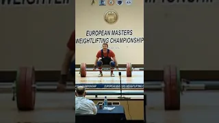 Mael Le Paven silver medalist   2016 European Masters Weightlifting Championships   clean & jerk 145