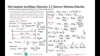 Física. Movimiento rectilíneo. Rapidez media. Ejercicio 3 (2.3 Serway Séptima Edición)