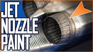 Jet engine exhaust nozzle painting guide - scale model step by step tutorial