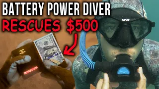 I rescued a boaters $500 wallet 😱 Battery Powered BLU3 Nemo Diving and Underwater Treasure Hunting