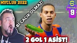 RONALDINHO Bİ CACIK OLMAZ! RONALDINHO: 2 GOL 1 ASİST! ⚽ | PES 2022 (Efootball 2022) RÜYA TAKIM #9